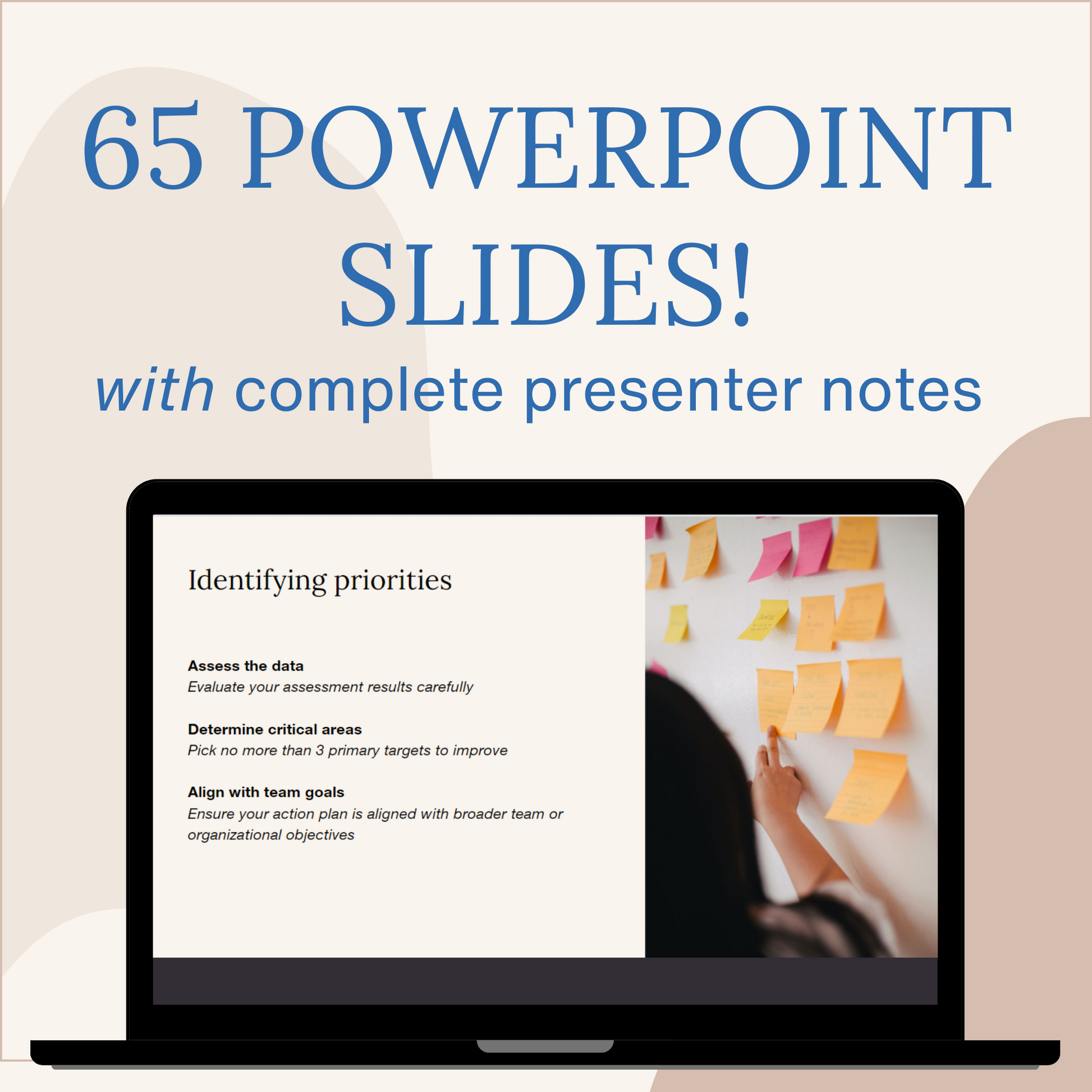 Preview image showing that the powerpoint deck has 65 slides and presenter notes