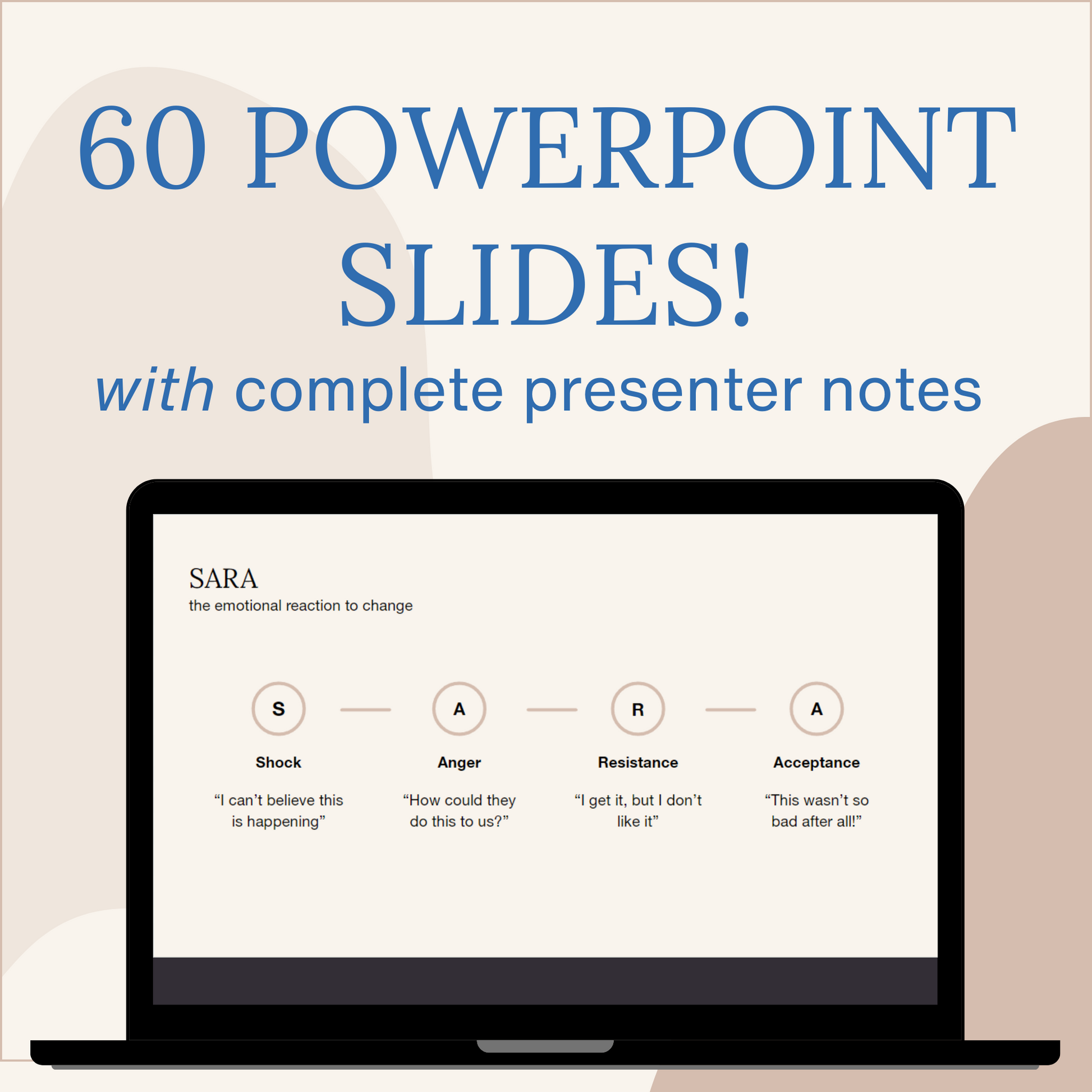 Image showing that the course has 60 powerpoint slides with presenter notes